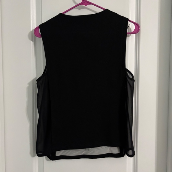 Sleeveless Black Asos Shirt with Cutouts and Sheer Sides (Size 8) - Picture 3 of 3